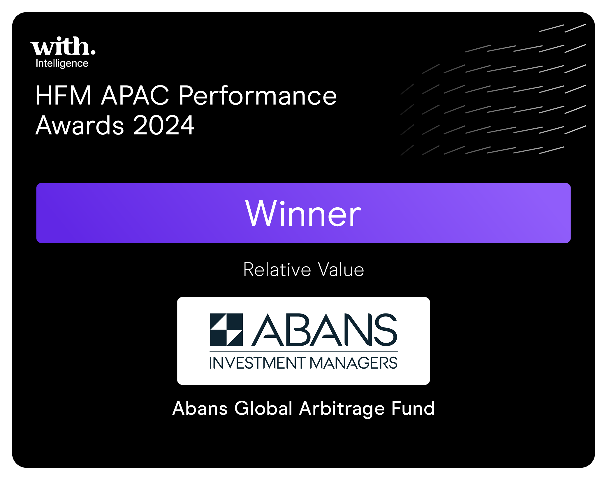 Abans Global Arbitrage Fund - Winner - HFM APAC Performance Awards 2024